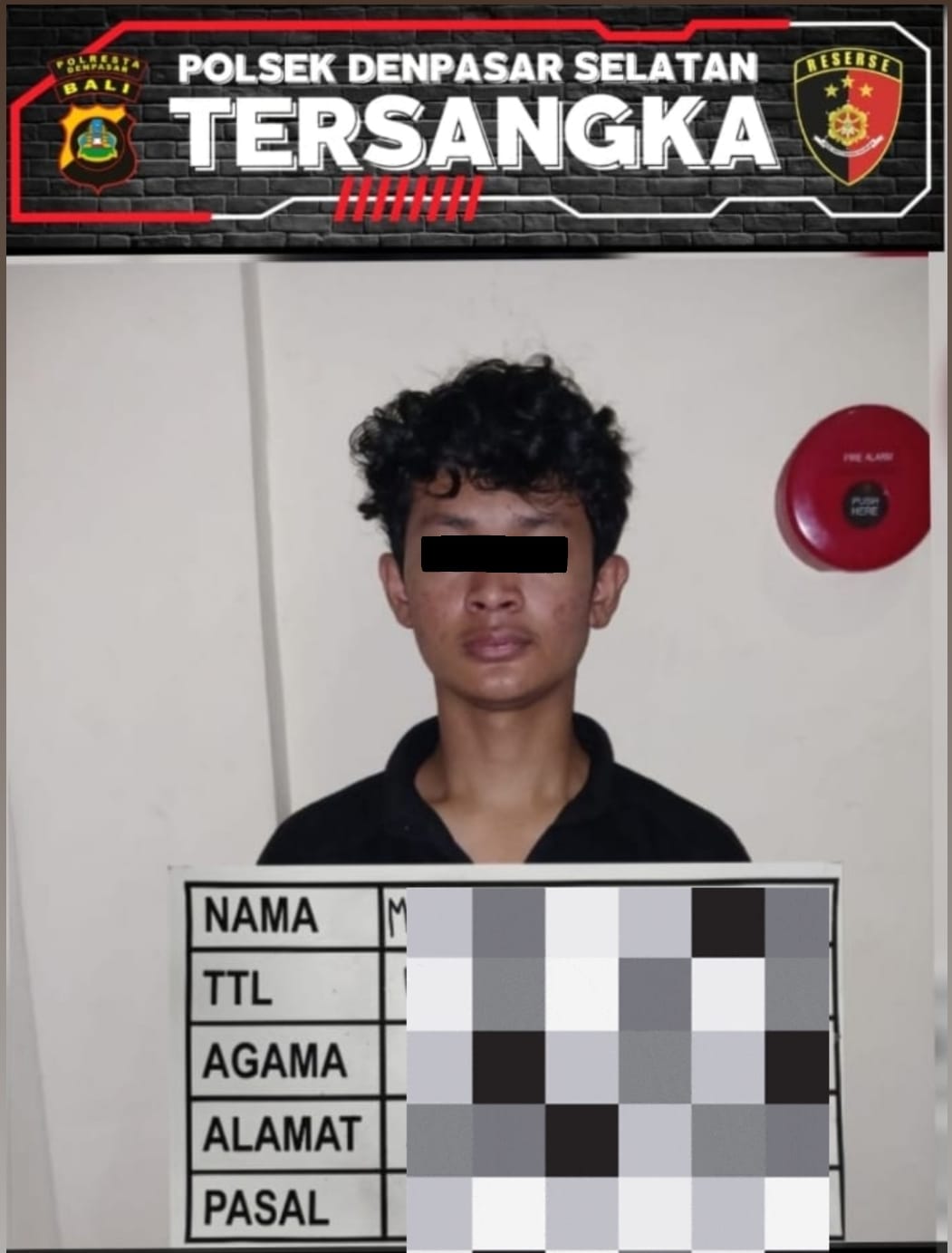 Tersangka pencurian di warteg Muhammad Alif Mudzakir Romdhoni. (Bali Express/Istimewa)
