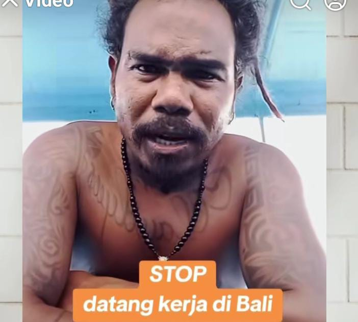 Viral video seorang pria yang minta warga NTT stop cari kerja ke Bali
