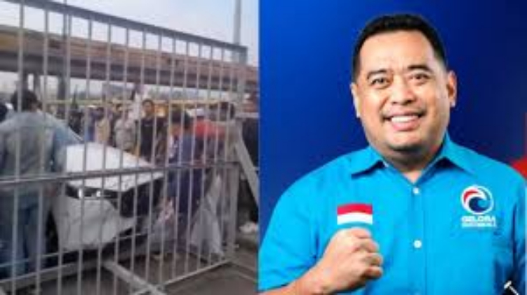 Beredar video saat seorang buruh ditabrak oleh mobil yang diduga dikendarai anggota DPRD Cilegon