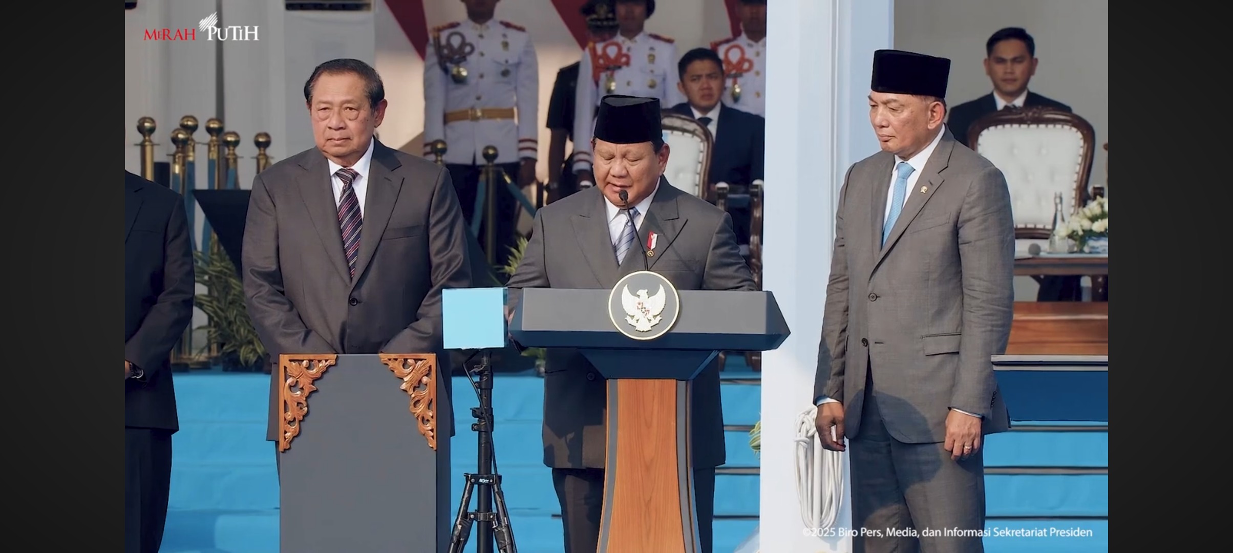 KAMPUS: Presiden Republik Indonesia Prabowo Subianto, meresmikan Kampus "Bhineka Tunggal Ika" Universitas Pertahanan (Unhan).