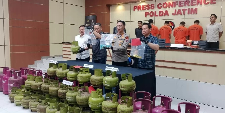 Polda Jatim Bongkar Sindikat Penyuntikan Gas Subsidi di Malang, 4 Pelaku Ditangkap