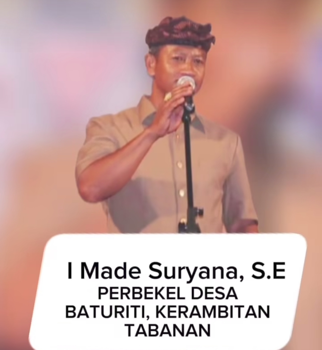 Screenshot Perbekel Desa Baturiti, Kecamatan Kerambitan, I Made Suryana.