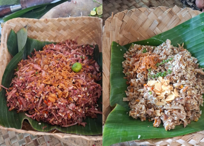 Lawar dari berbagai tim dalam Parade Ngelawar se-Bali.