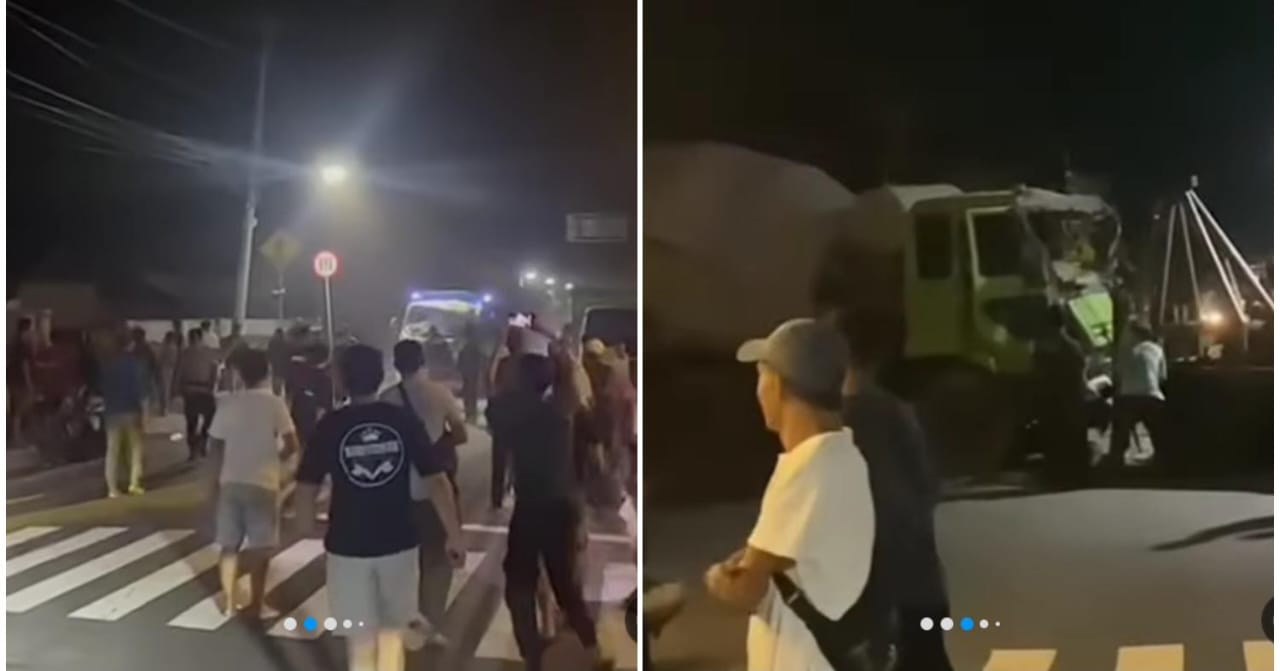 Truk Alami Kecelakaan di Tengah Evakuasi Truk Molen