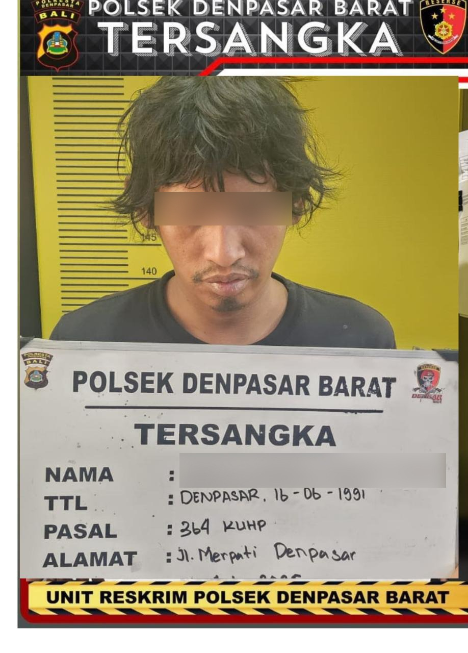 Pelaku pencurian helm lintas kabupaten di Bali inisial IDNP.