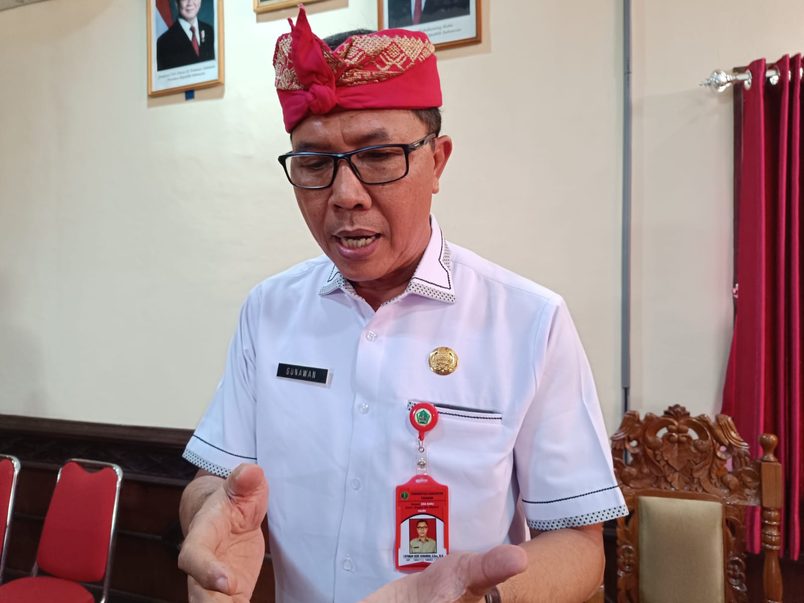 Kepala Dinas Sosial, Pemberdayaan Perempuan, dan Perlindungan Anak (Dinsos P3A) Kabupaten Tabanan, I Nyoman Gede Gunawan.