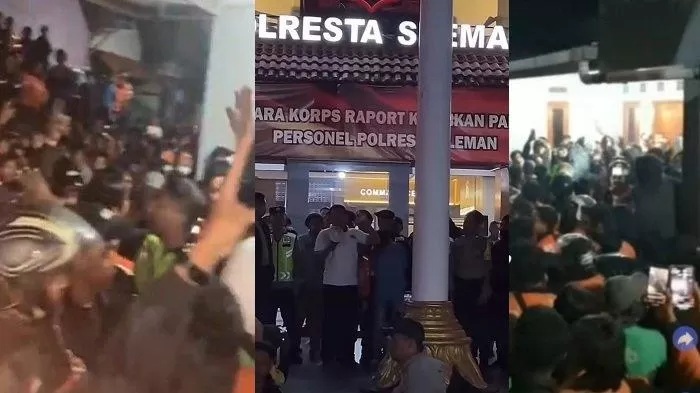 Driver Shopee Food perempuan di Jogja dijambak dan dirundung Mas Pelayaran. Ratusan ojol geruduk rumah pelaku tuntut keadilan! (Instagram/merapi_uncover)