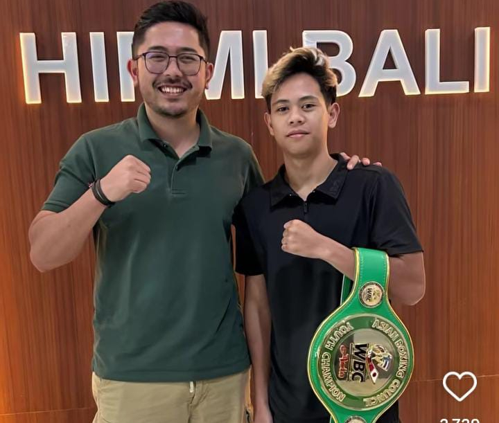 Ajus Linggih bertemu dengan Surya Dharma peraih gelar juara WBC Asia 2025