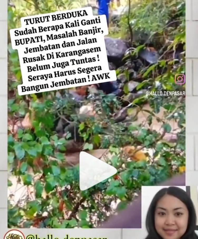 AWK Soroti Buruknya Infrastruktur Karangasem Usai Bidan dan Anaknya Tewas Terseret Arus