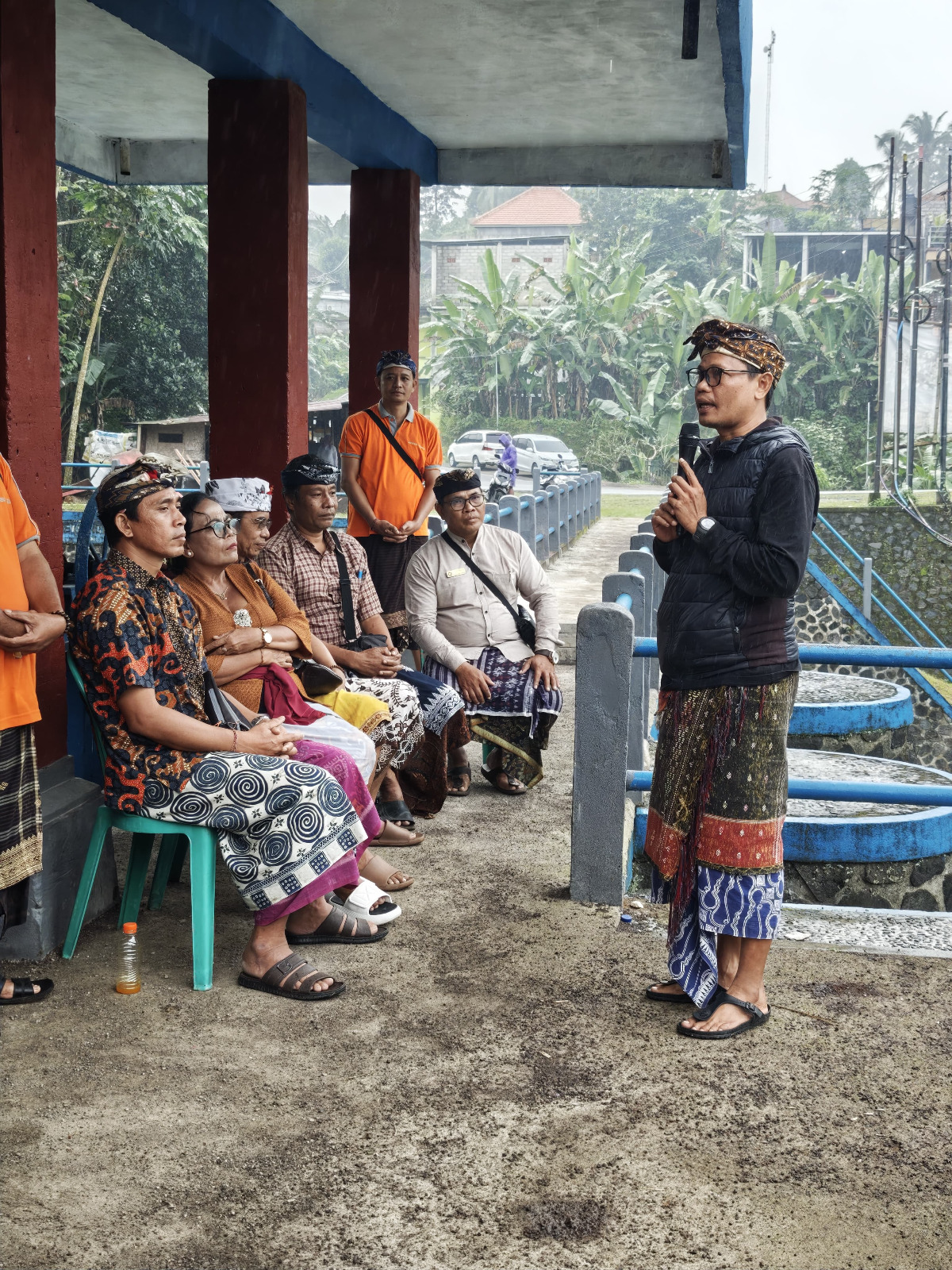 Koordinator Penyuluh Agama Kemenag Gianyar saat memberikan sambutan.