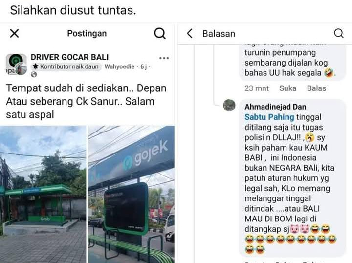 Viral di media sosial facebook ancaman bom Bali