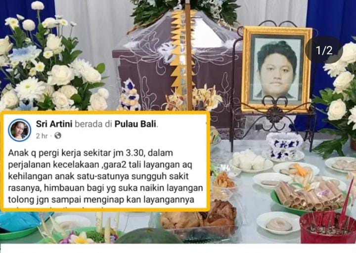 Curhatan seorang ibu yang kehilangan anak gegera tali layangan