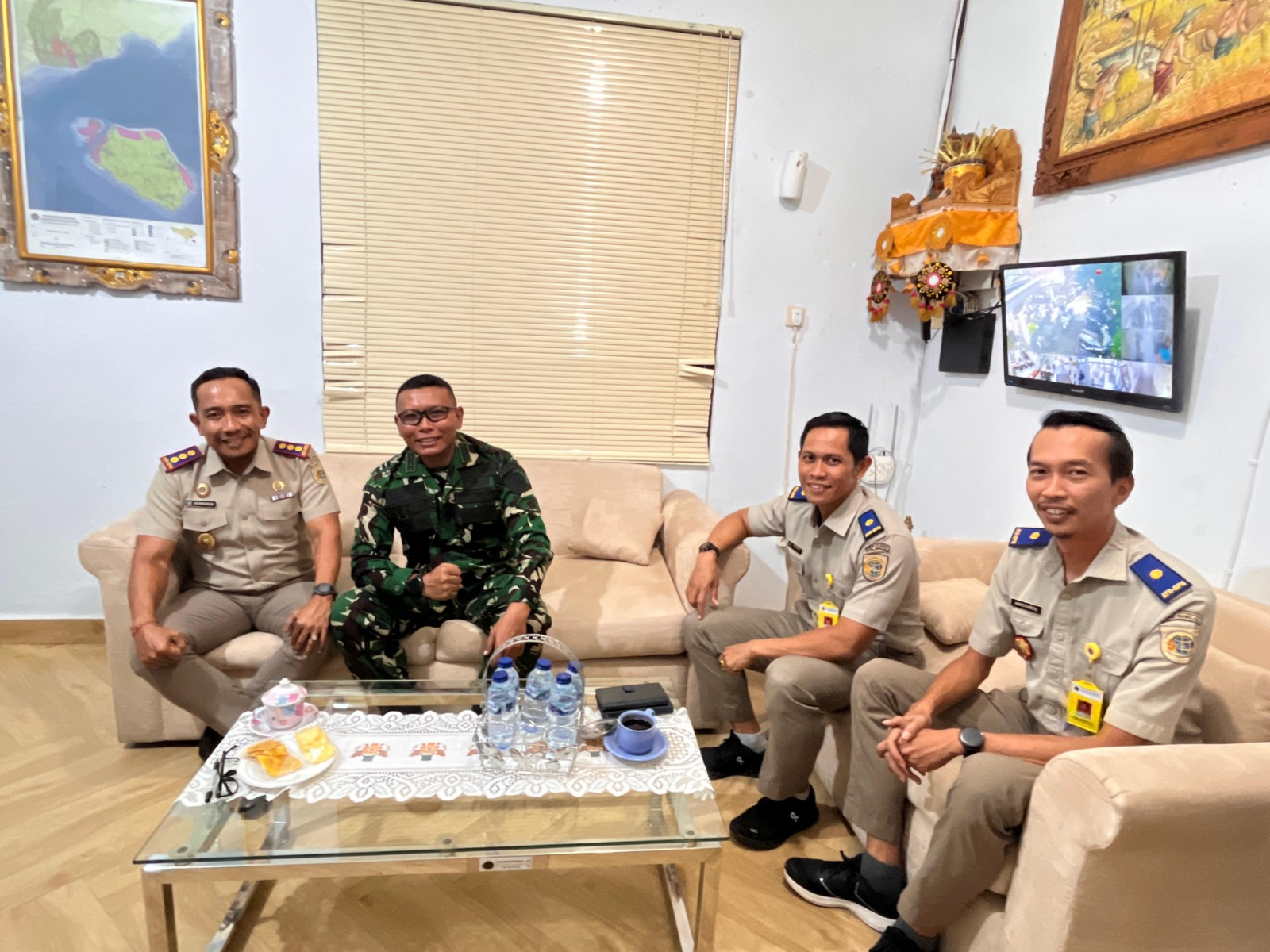 Kunjungan Silaturahmi Komandan Kodim 1610 Klungkung ke Kantor Pertanahan Kabupaten Klungkung