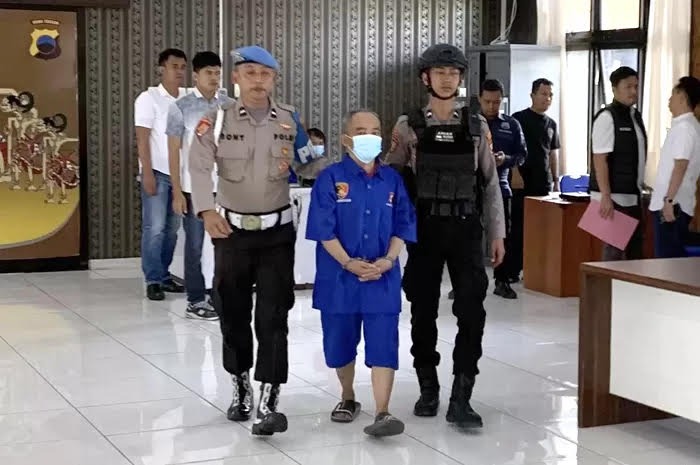 GELAR PERKARA: Gelar perkara kasus KDRT yang melibatkan mantan kades di wilayah Gemawang, di Mapolres Temanggung, Rabu (16/7).