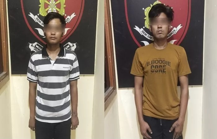 a buruh proyek berinisial FY, 27, dan AS, 26, diamankan Polsek Kuta Selatan karena mencuri.