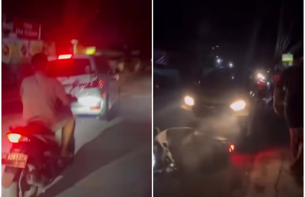 Sejumlah warga kejar pengemudi mobil usai diduga tabrak lari di Pesanggaran