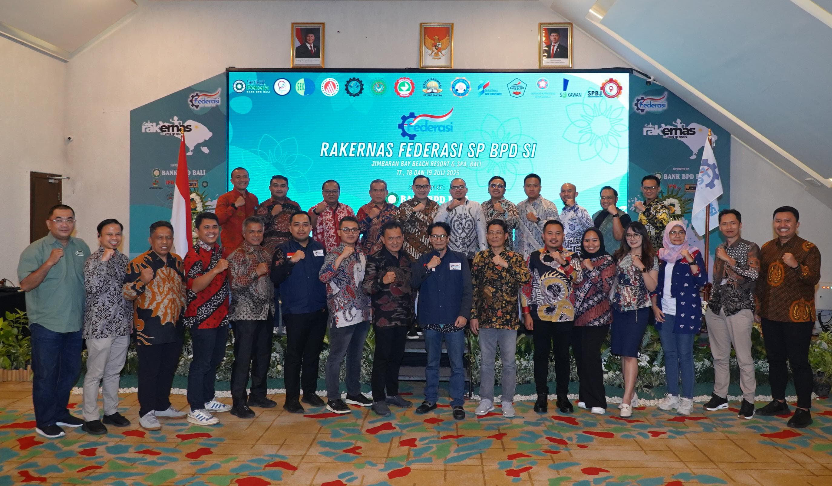 RAKERNAS: Pelaksanaan Rakernas Federasj SP BPD SI di di Kelurahan Jimbaran, Kuta Selatan, Kabupaten Badung, Bali, Jumat (18/9).