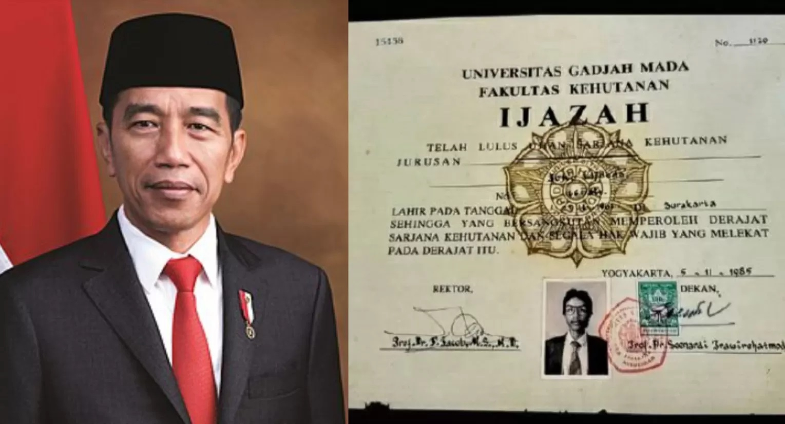 Jokowi Tegaskan Dosen Pembimbing Skripsinya Bukan Kasmudjo