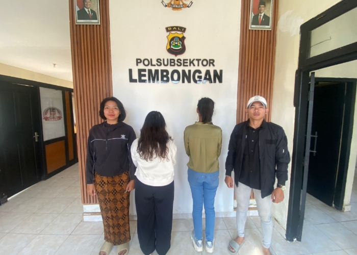 NEKAT : Dua orang perempuan diamankan setelah melakukan penggelapan dengan modus pendataan pasien fiktif.