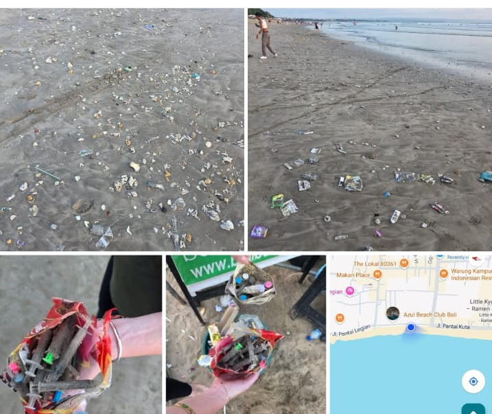 Penemuan Sampah Medis di Pantai Legian