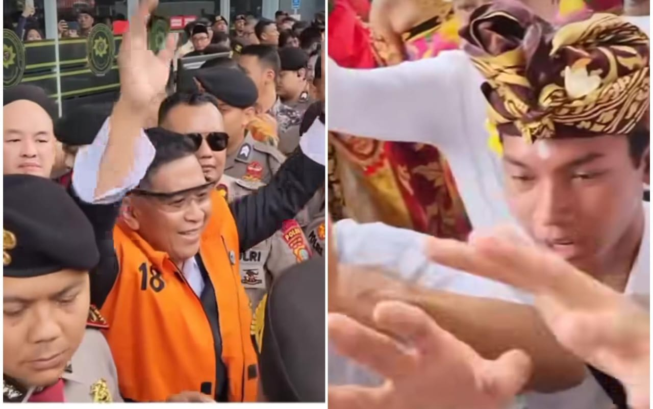 Hasto Kristiyanto, menjalani sidang pembacaan vonis dengan disambut tarian Kecak
