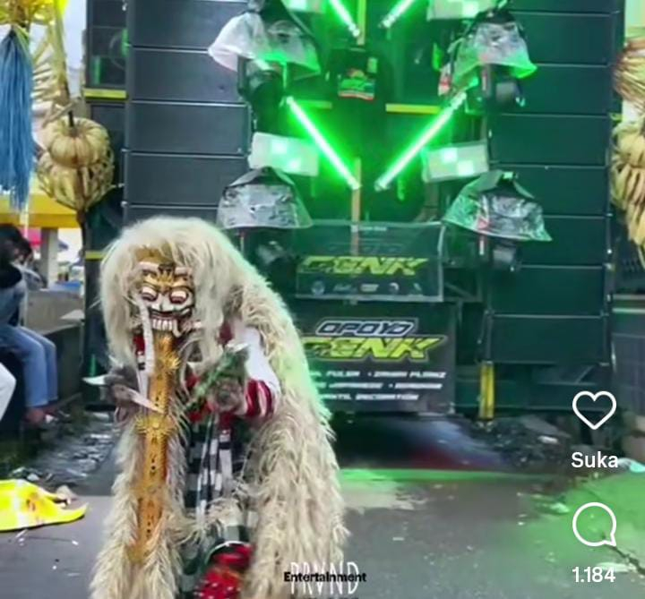 Beredar video seorang berjoget dengan kostum Rangda diiringi music Horeg