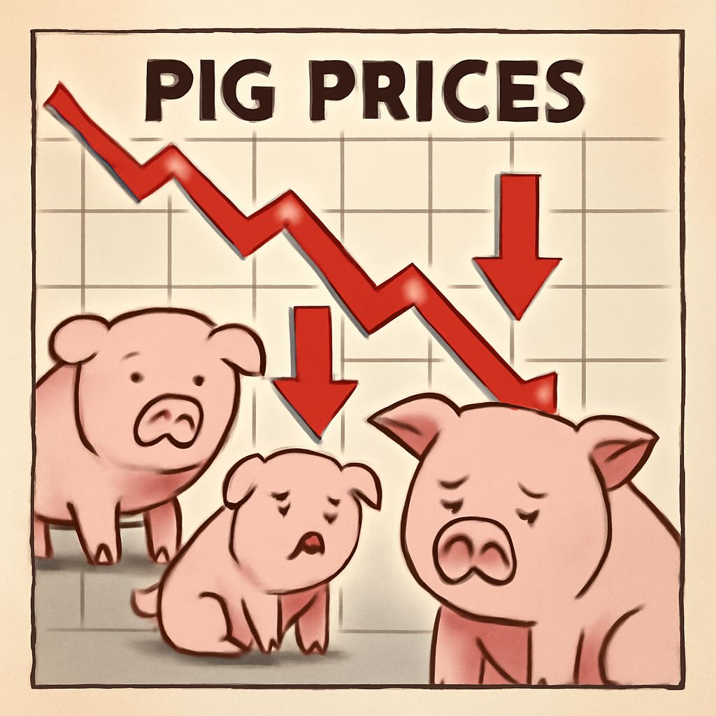 Ilustrasi harga babi anjlok