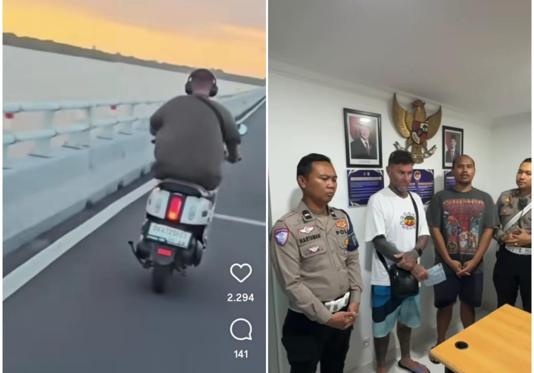WNA minta maaf usai viral naik motor tanpa helm