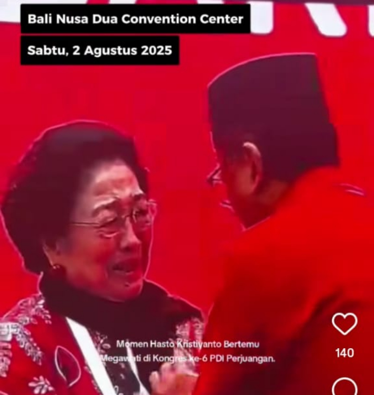 Detik-detik Hasto Kristiyanto datang di Kongres PDIP usai terima Amnesti dari Prabowo