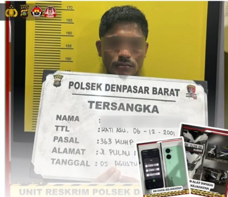 Seorang pria berinisial OKL Diamankan Polsek Denpasar Barat