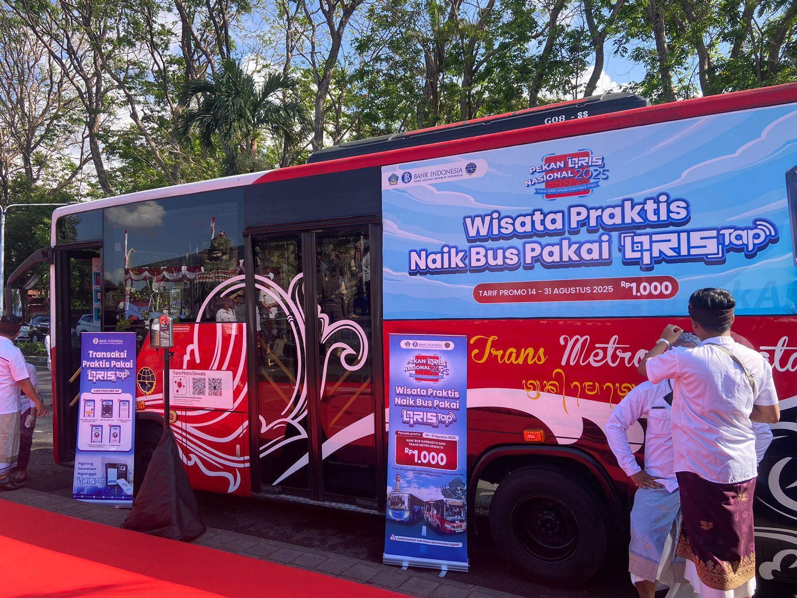 PELUNCURAN: Bank Indonesia (BI) Provinsi Bali meluncurkan layanan pembayaran QRIS Tap untuk mendukung sarana transportasi publik di Bali