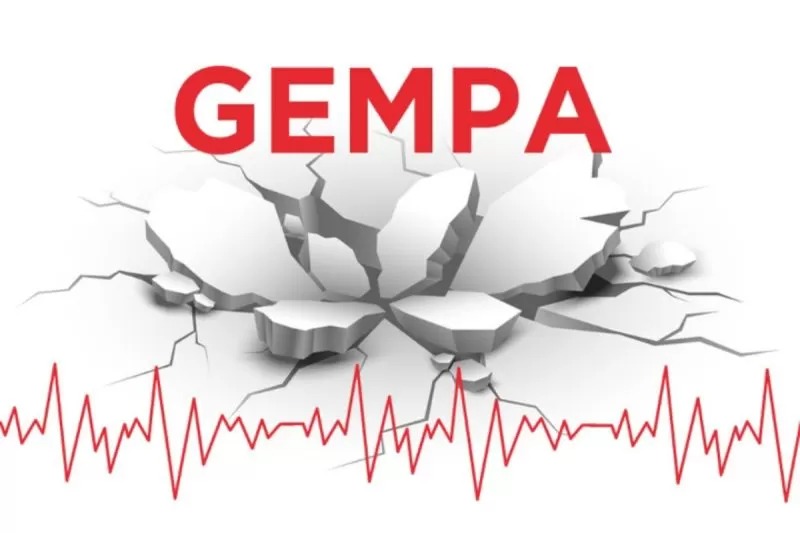 Ilustrasi gempa bumi.