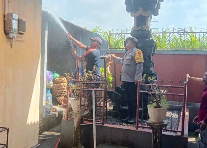 Kebakaran melanda sebuah gudang penyimpanan di Banjar Lebah, Desa Keramas, Kecamatan Blahbatuh, Sabtu (23/8/2025) pagi.