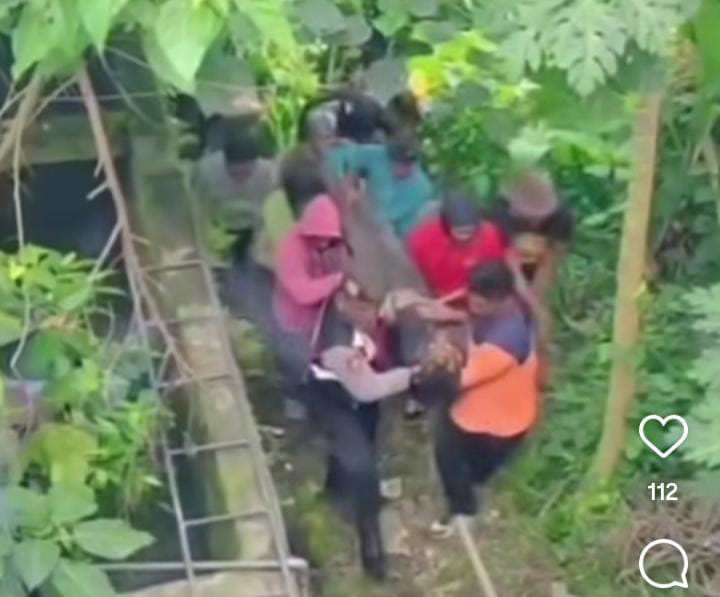 Seorang buruh di Ubud Gianyar sempat diduga jatuh ke jurang