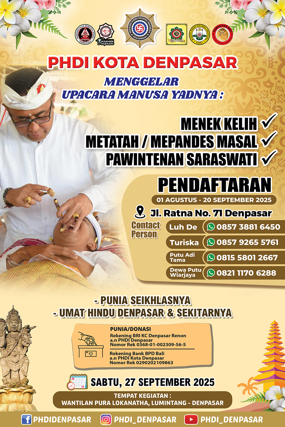 PHDI Denpasar Akan Gelar Manusa Yadnya Massal