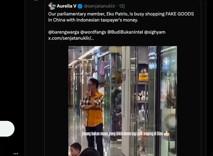 Eko Patrio Diduga Asyik Belanja di China Saat Rakyat Demo