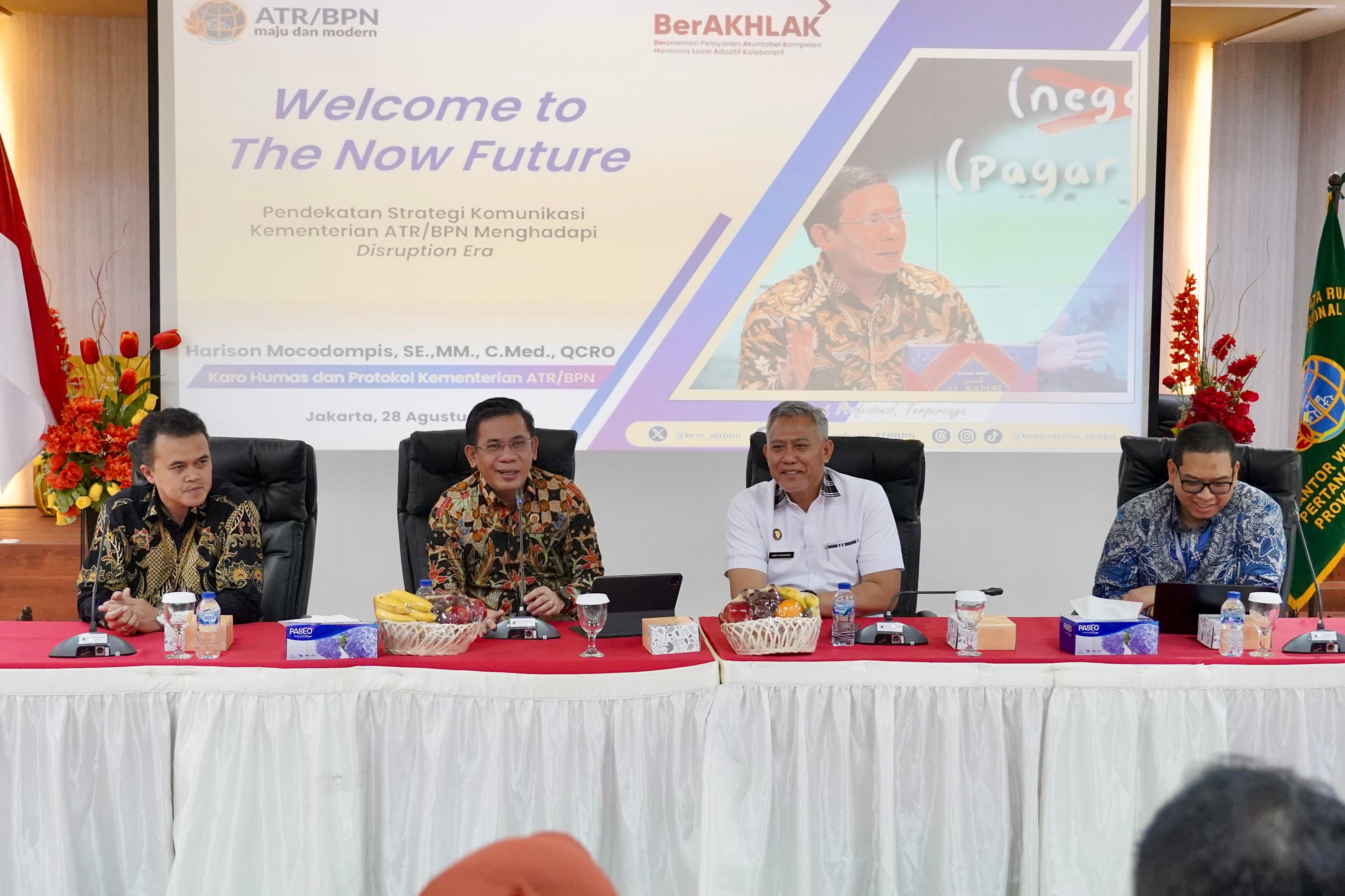 Sosialisasi Manajemen Pengelolaan Pengaduan di lingkungan Kantor Wilayah (Kanwil) BPN Provinsi Jawa Barat, Kamis (28/8/2025)