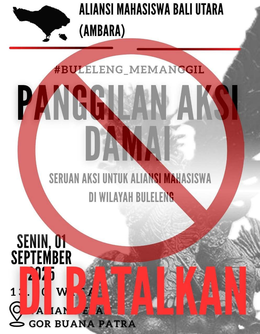 Aksi Damai Bali Utara Resmi Dibatalkan