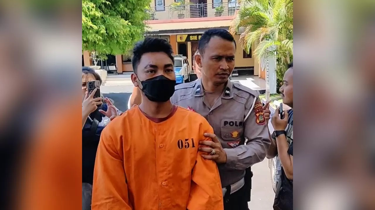 Achmad Heru Prastiko (28), sopir truk maut yang menabrak dan menewaskan Aipda Ketut Sudi Adnyana