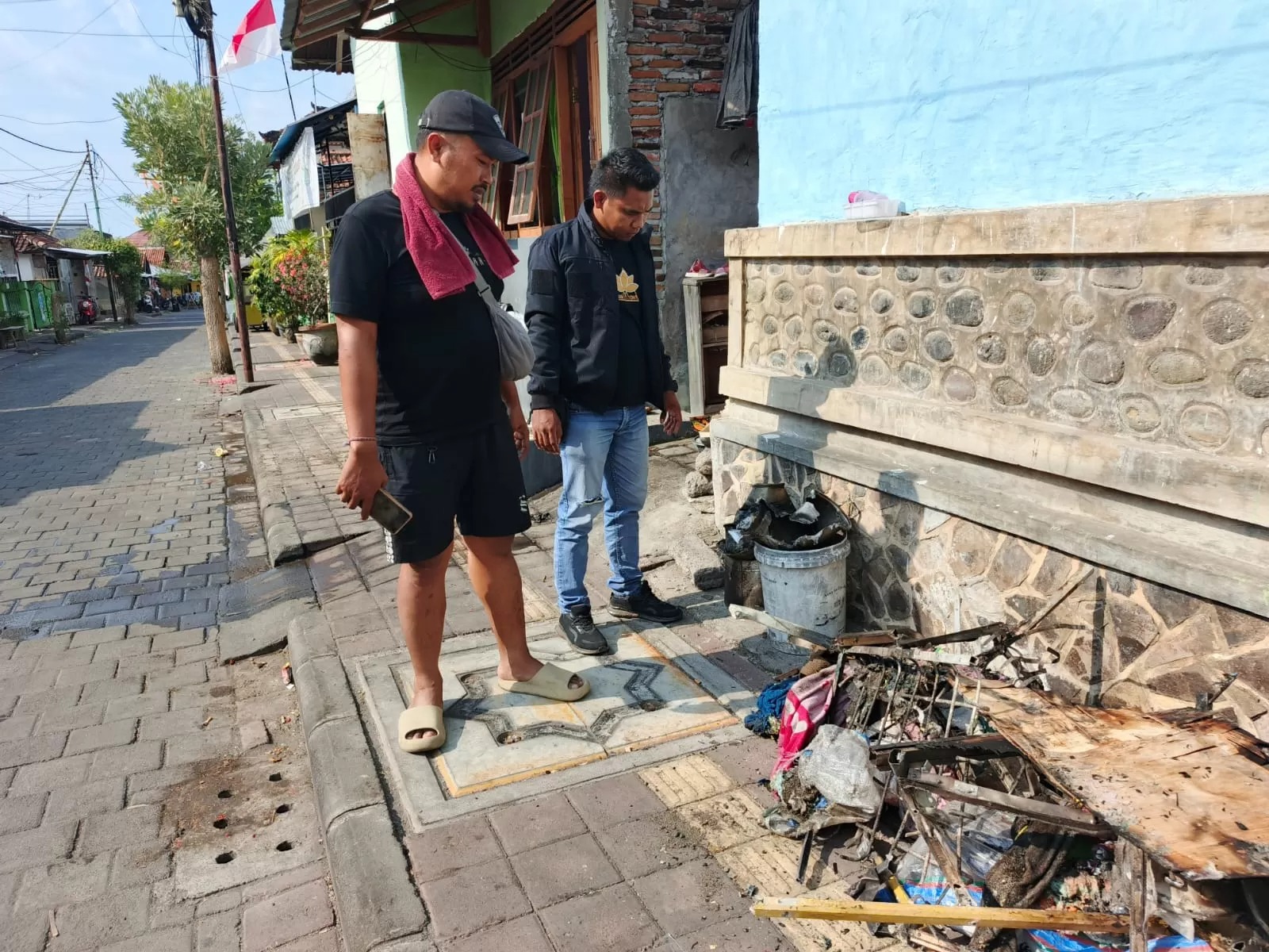 Sisa puing kompor akibat tabung gas meledak di rumah warga Desa Pengastulan, Buleleng, Bali, Kamis (4/9/2025). (Polres Buleleng)