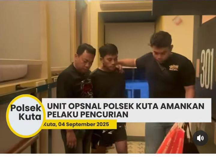 Seorang pria berinisial SB (28) asal Pinrang, Sulawesi Selatan ditangkap Polsek Kuta