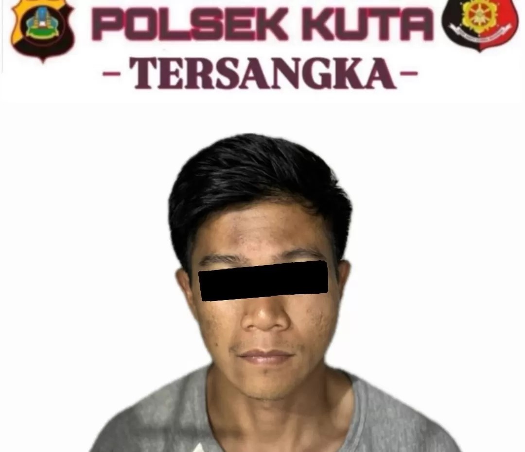 Pelaku pria asal Sulsel ini saat diamankan oleh Polsek Kuta, Badung.