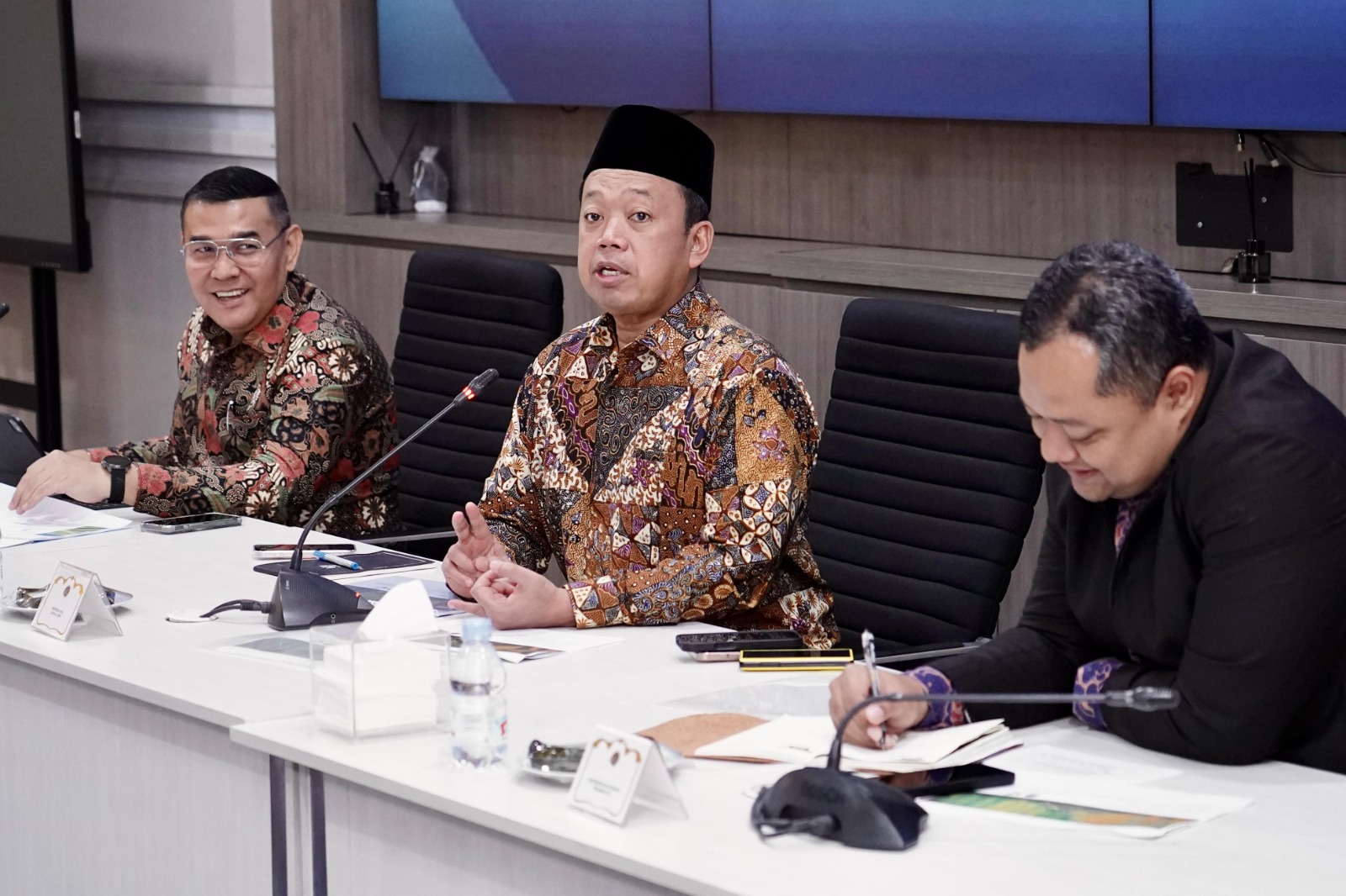 Menteri ATR/Kepala BPN, Nusron Wahid, dalam rapat bersama Stranas PK di Aula PTSL Kementerian ATR/BPN, Jakarta, Kamis (11/09/2025).