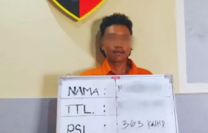 Pria berinisial MA yang nekat mencuri sepeda motor seorang mahasiswa di Denpasar, Bali.