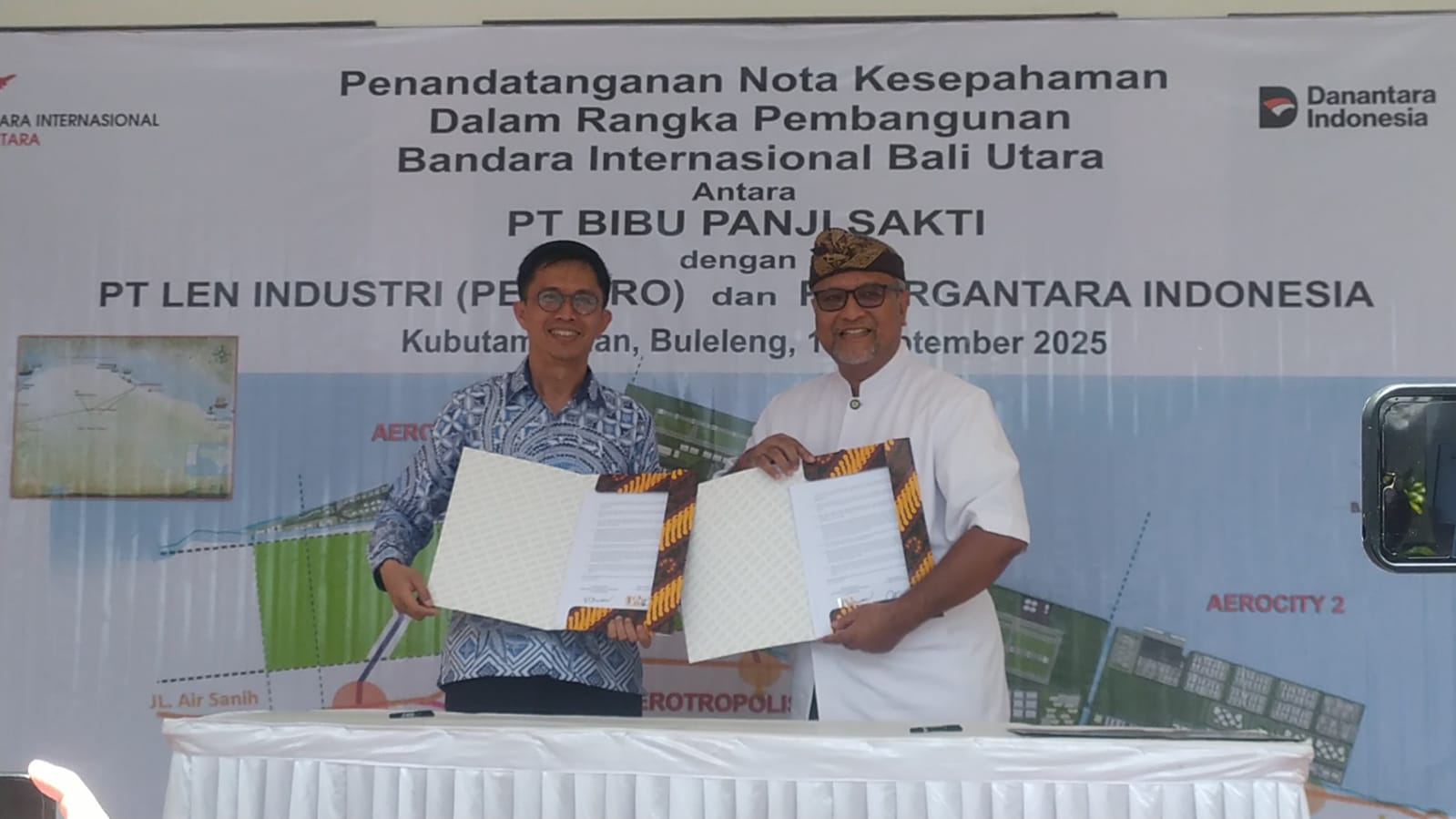 Penandatanganan MoU PT BIBU Panji Sakti dengan PT LEN Industri dan PT Dirgantara Indonesia