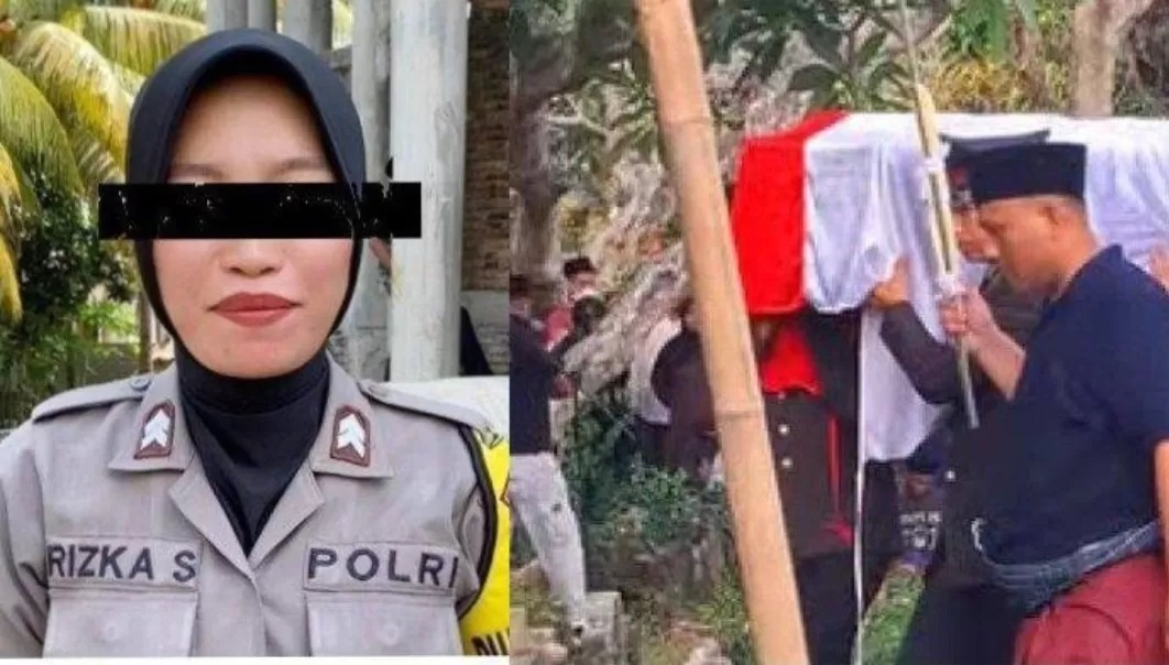 Briptu Rizka telah ditetapkan sebagai tersangka dalam kasus kematian sang suami