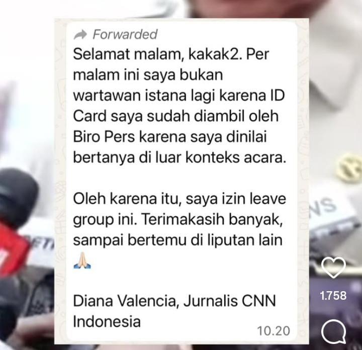 Viral pesan wartawan CNN Indonesia