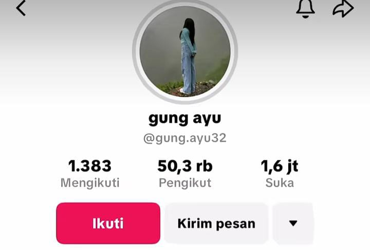 Pemilik akun Gung Ayu dipertanyakan karena diduga gunakan identitas palsu