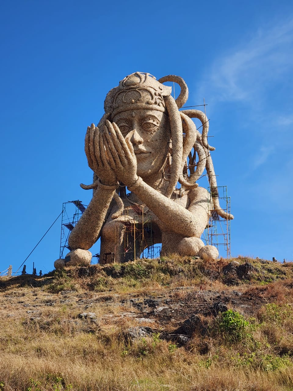 Patung Bambu &ldquo;Octopus Queen&rdquo; Karya I Ketut Putrayasa