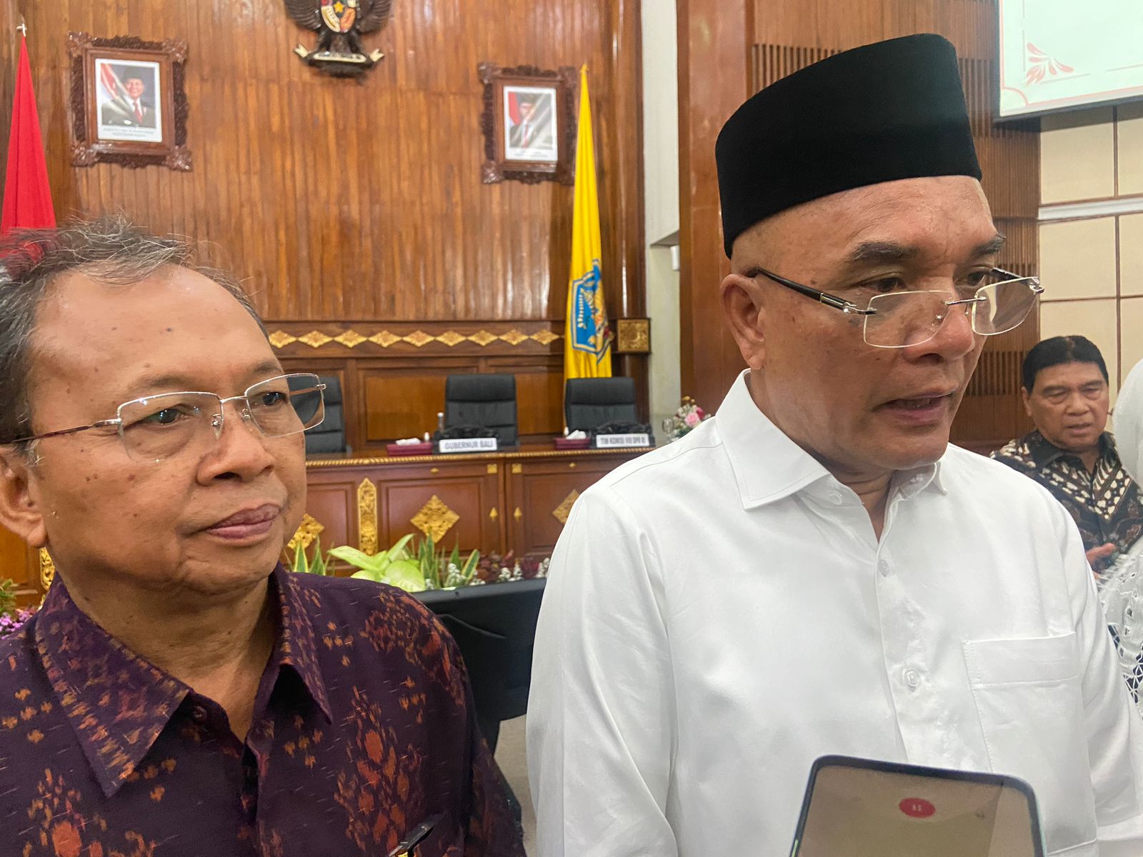 KUNJUNGAN: Kunjungan kerja Komisi VIII DPR RI bertempat di Wiswa Sabha Utama, Kantor Gubernur Bali.